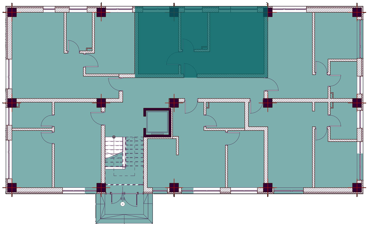 Apartamente cu o cameră tip 1C - poziționare pe etaj