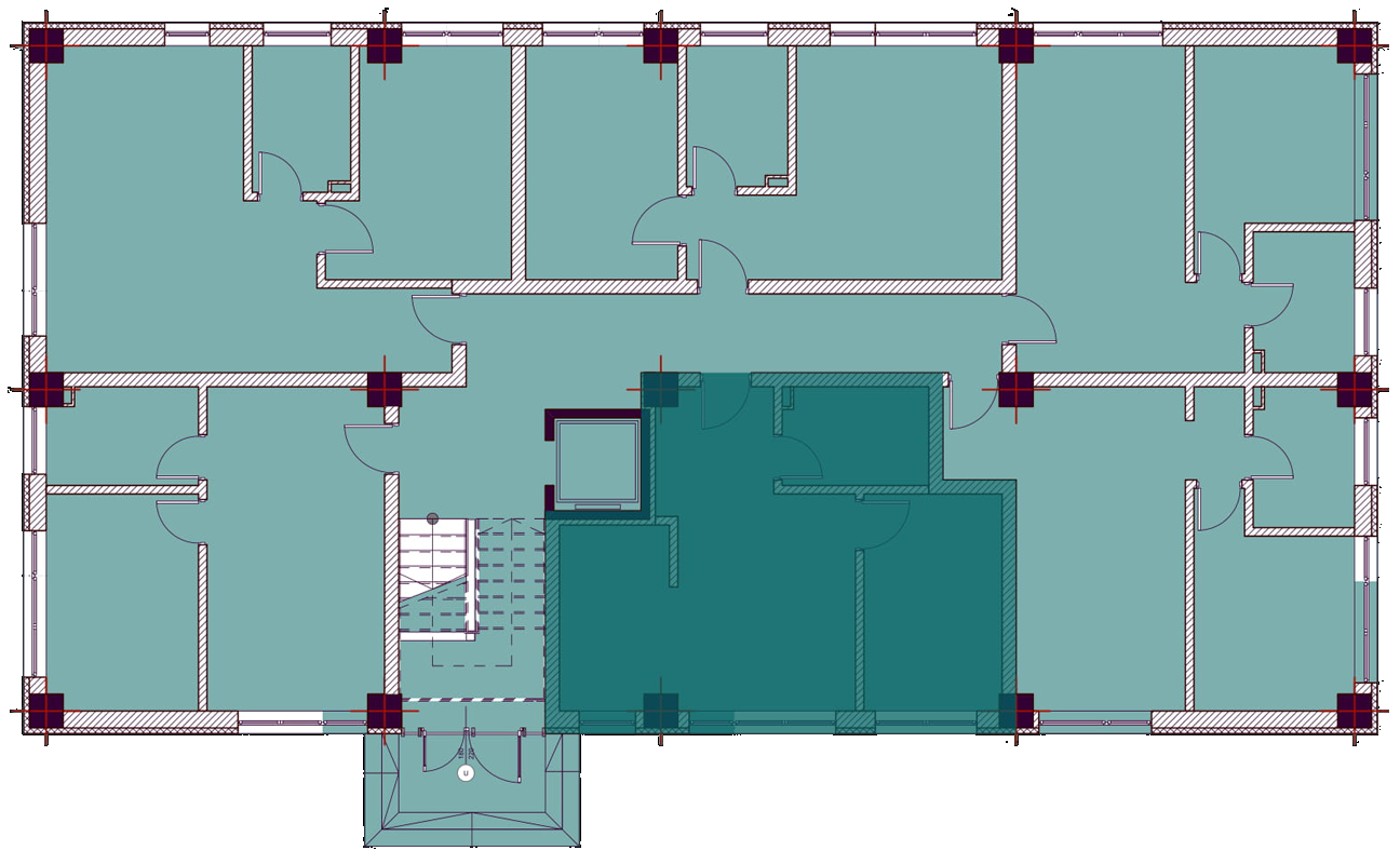 Apartamente cu 2 camere tip 1F - poziționare pe etaj