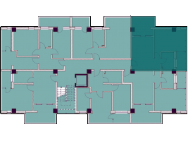 Apartamente cu 2 camere tip 2D - poziționare pe etaj